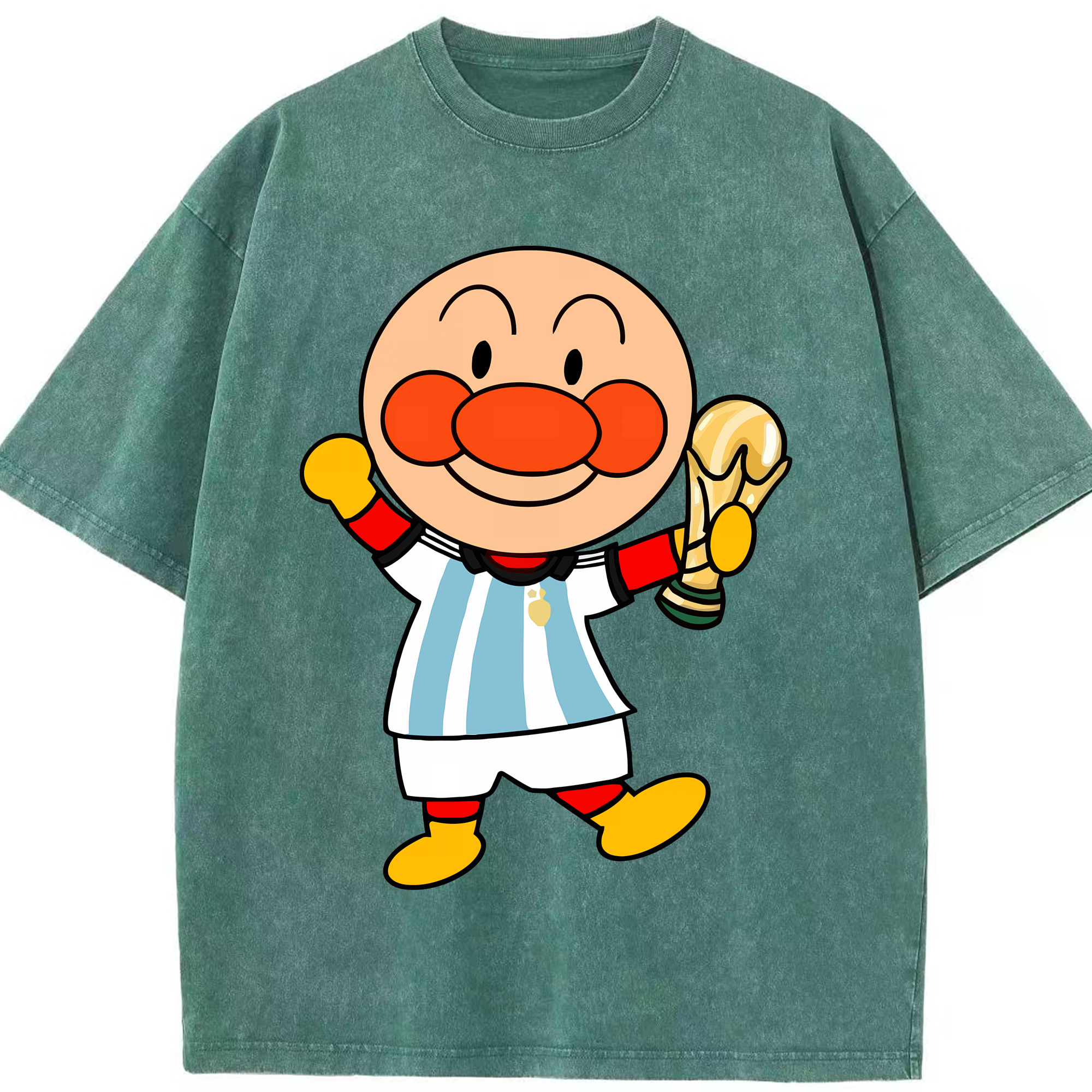 （画像用） アンパンマン Anpanman 綿100% ヴィンテージ風 半袖Tシャツ（フロントプリント）
